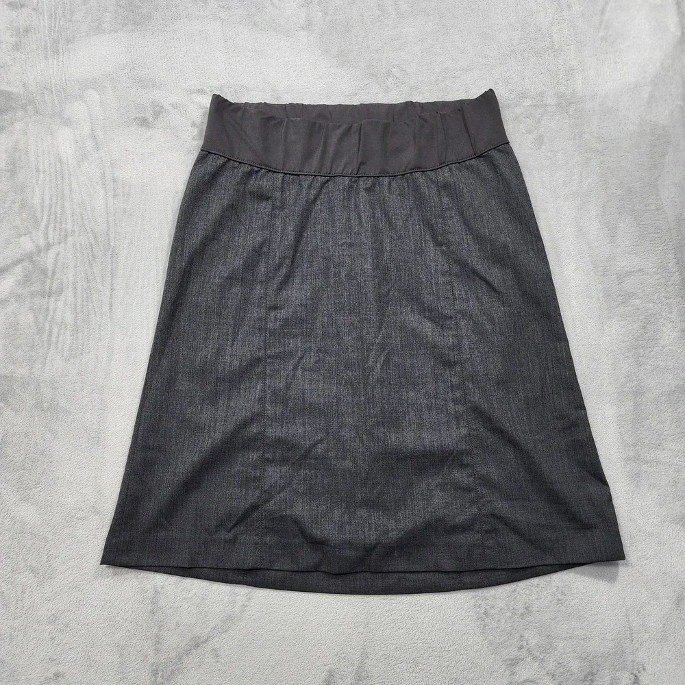 Vintage Gap Maternity Skirt Womens 8 Black Denim A-Line Casual Stretch‎ Preppy